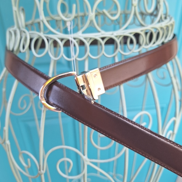 Ralph Lauren Genuine Leather Reversible Belt Alligator / Smooth Embossed Leather - Picture 15 of 17